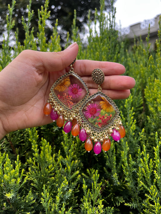 Prettiest orange mist jhumkay