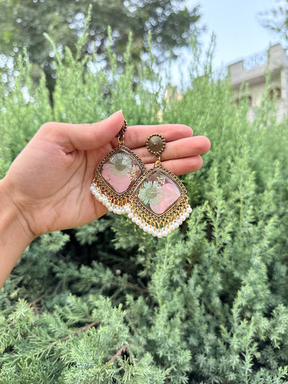 Elegant garden jhumkas