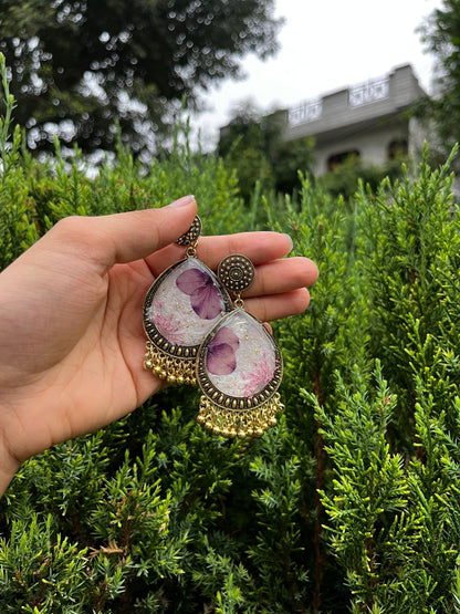 Prettiest violet jhumkas