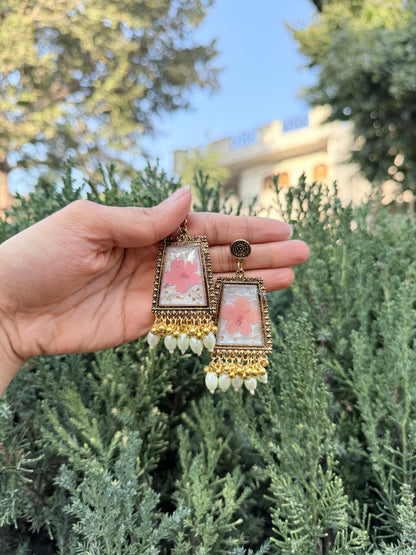 Cherry pearl jhumka