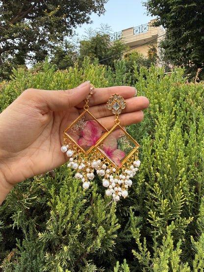 Elegant hydragea jhumkas