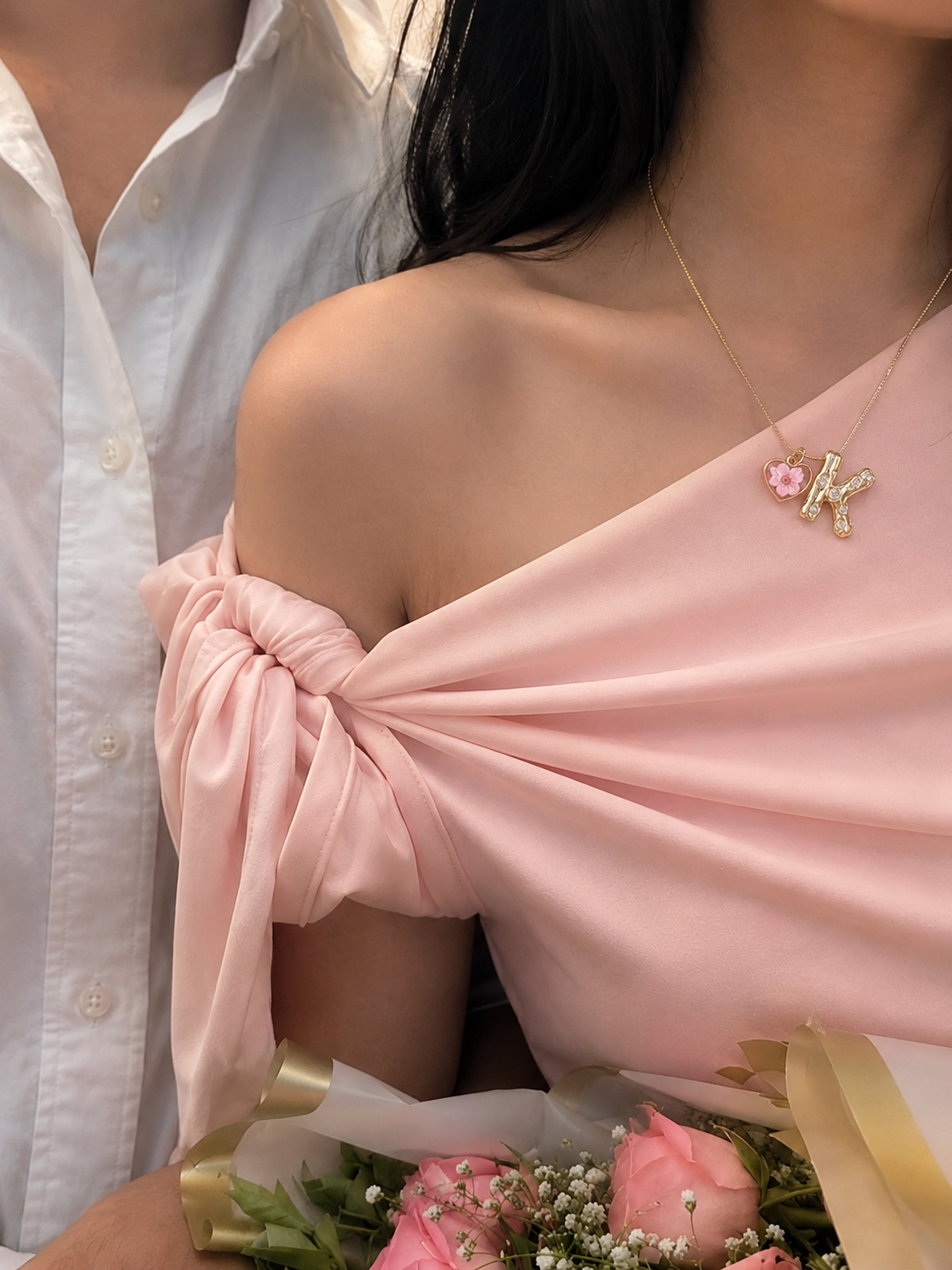 Evabloom initial necklace