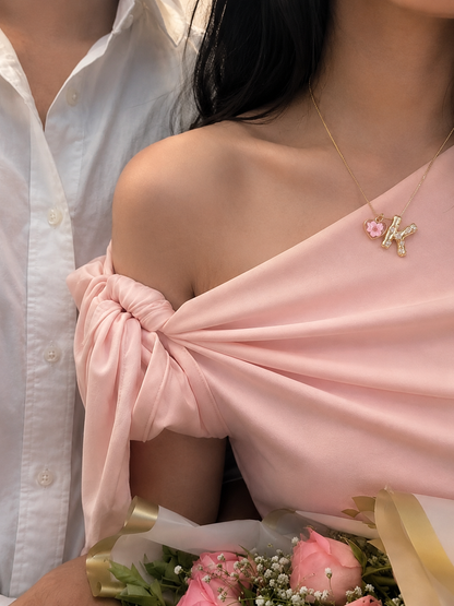 Evabloom initial necklace