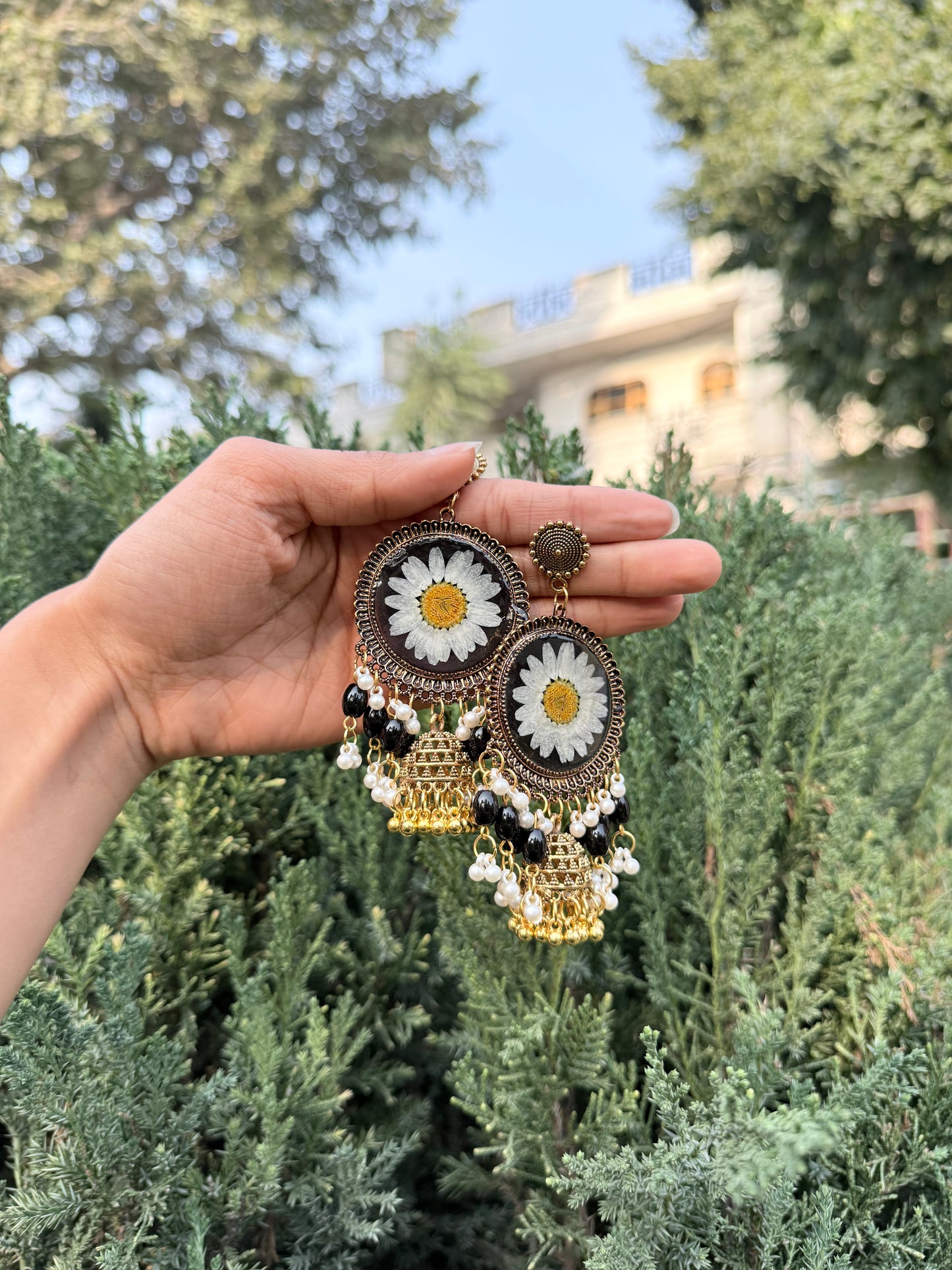 Black noor kashmiri jhumkas