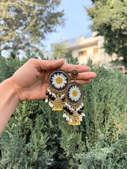 Black noor kashmiri jhumkas