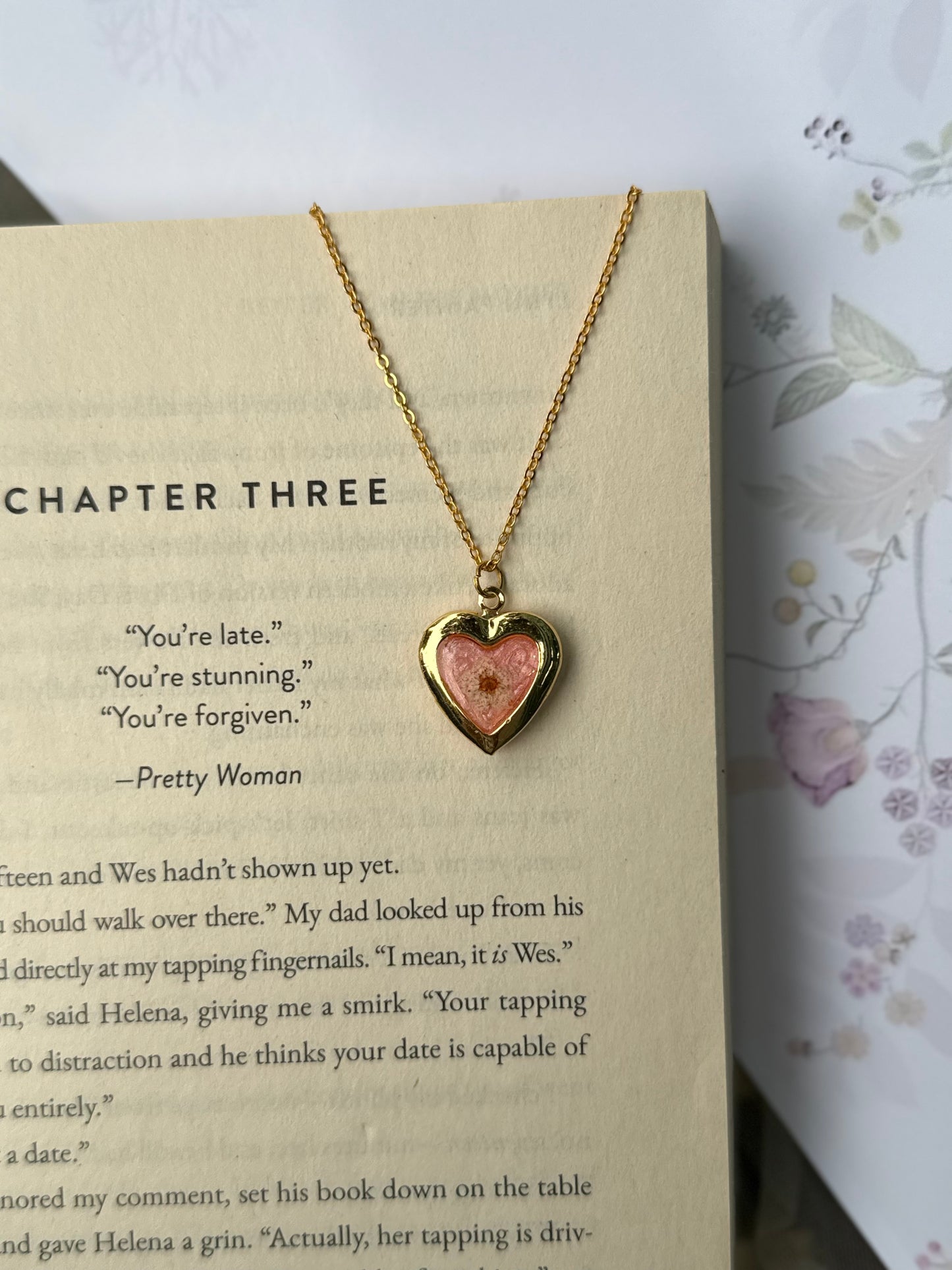 Cherry heart locket