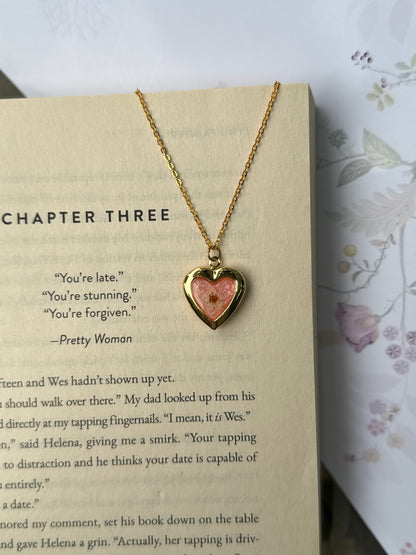 Cherry heart locket