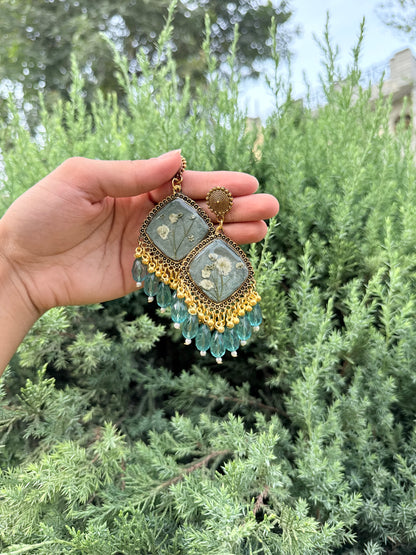 Elegant green breath jhumka