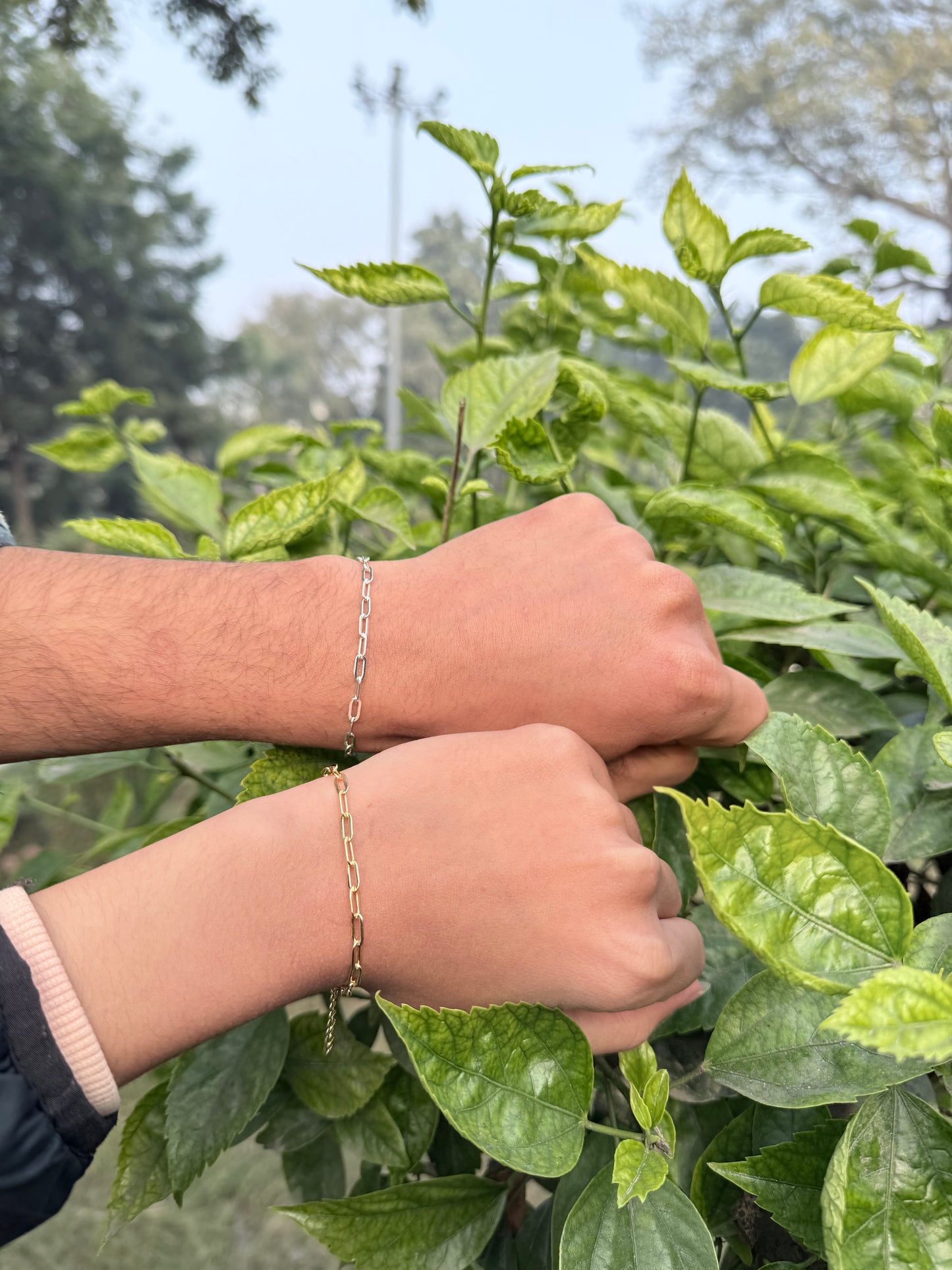 Paper clip matching bracelets