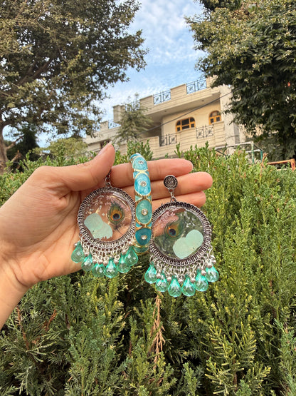 Morpankh jhumka & bangle
