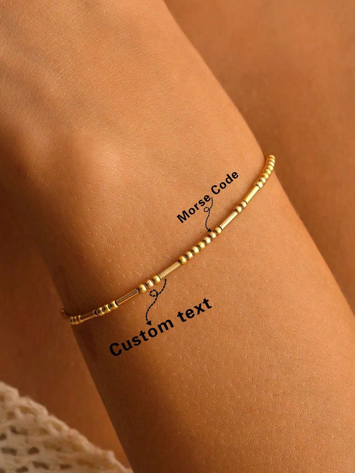 Morse code bond bracelet
