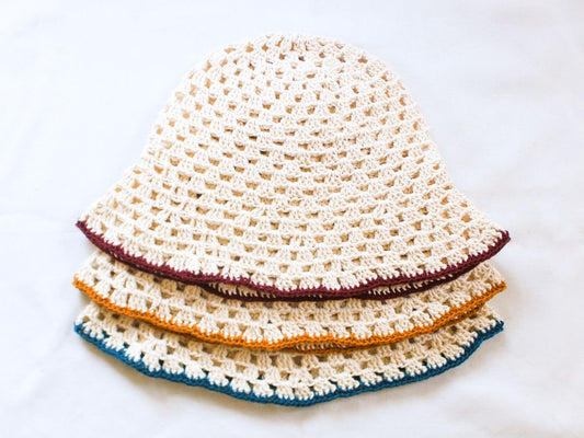 Woollen crochet bucket hat