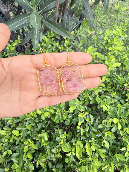 Blush garden earrings
