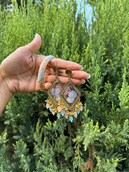 Pastel sky jhumka & bangle set