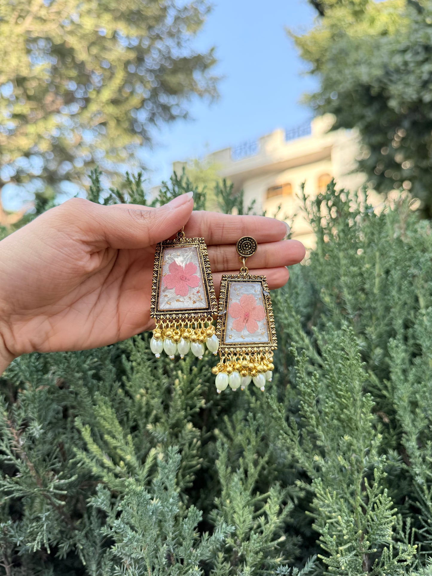 Cherry pearl jhumka