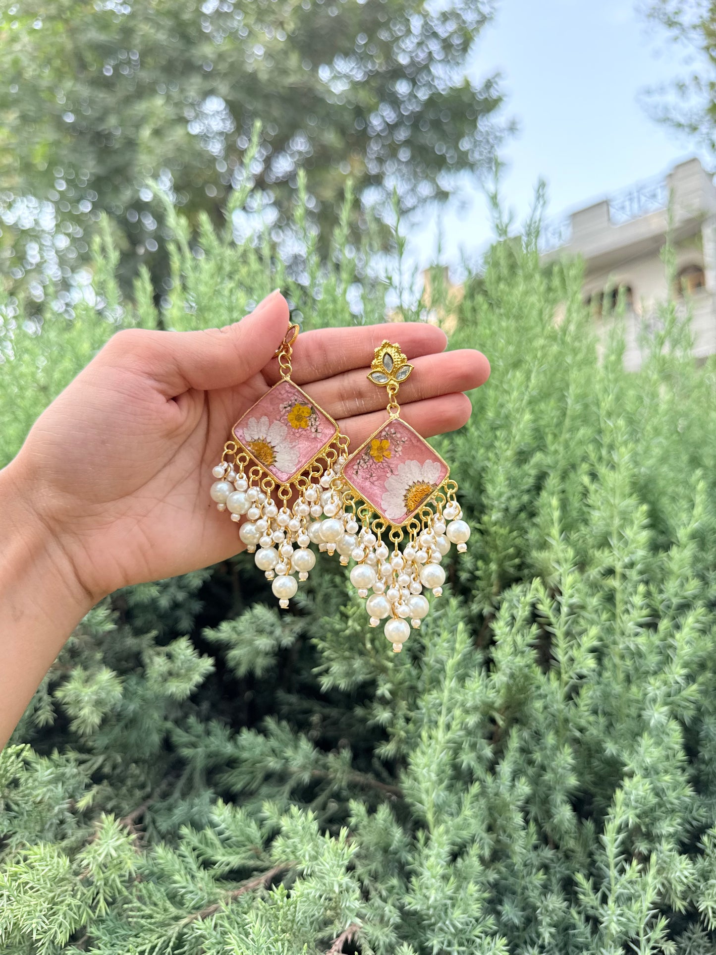 Prettiest pearl Kashmiri jhumka