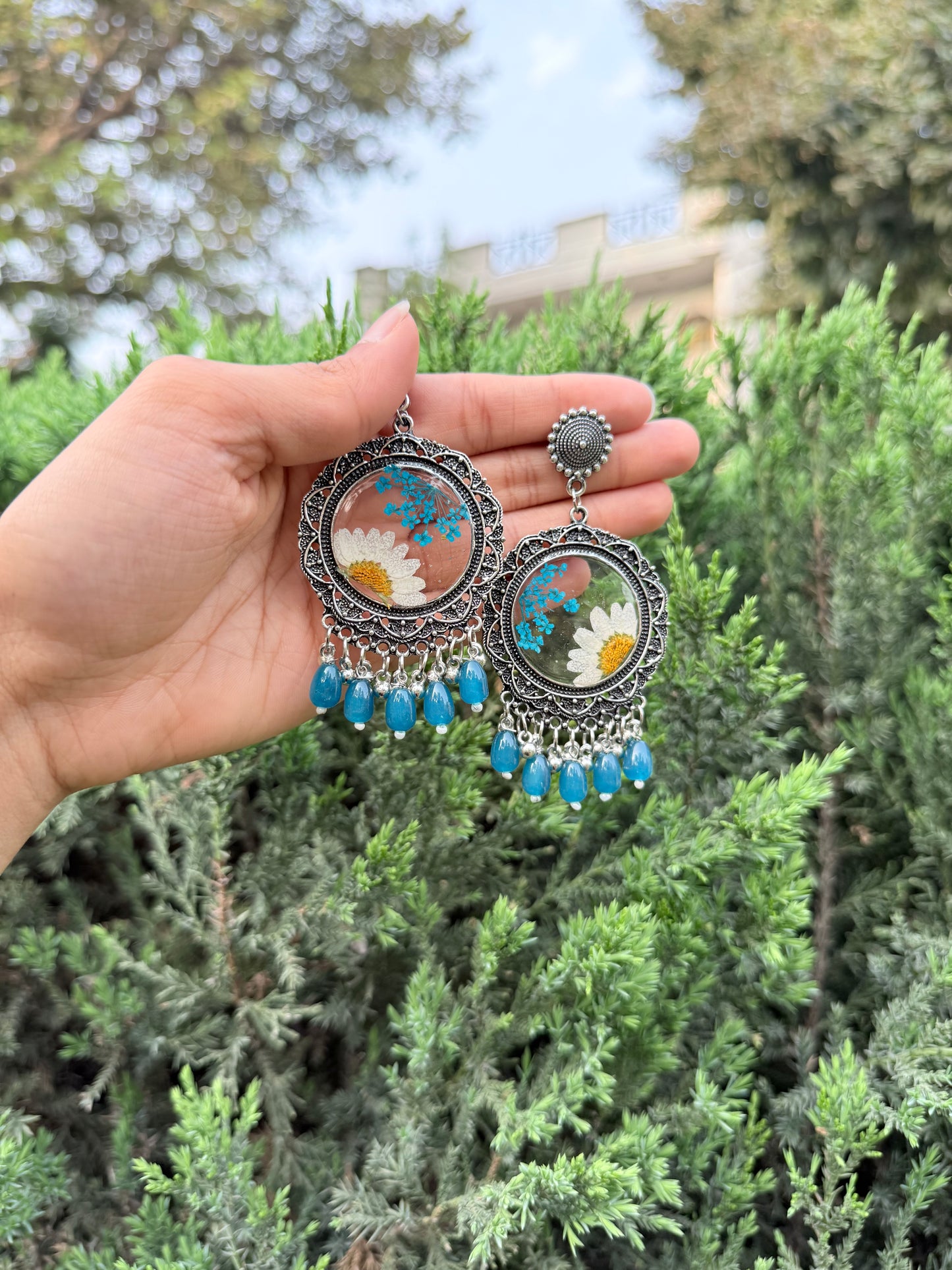 Elegant blue Jhumka