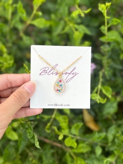 Secret initial flora necklace