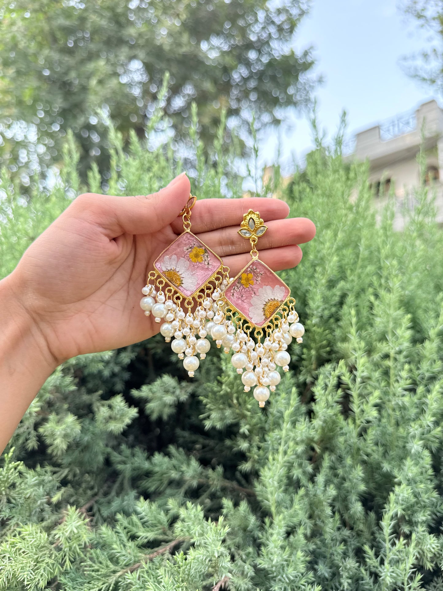 Prettiest pearl Kashmiri jhumka