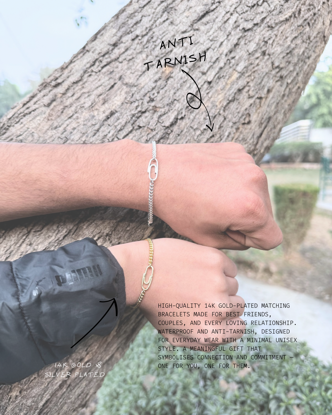 Nautical link matching bracelets