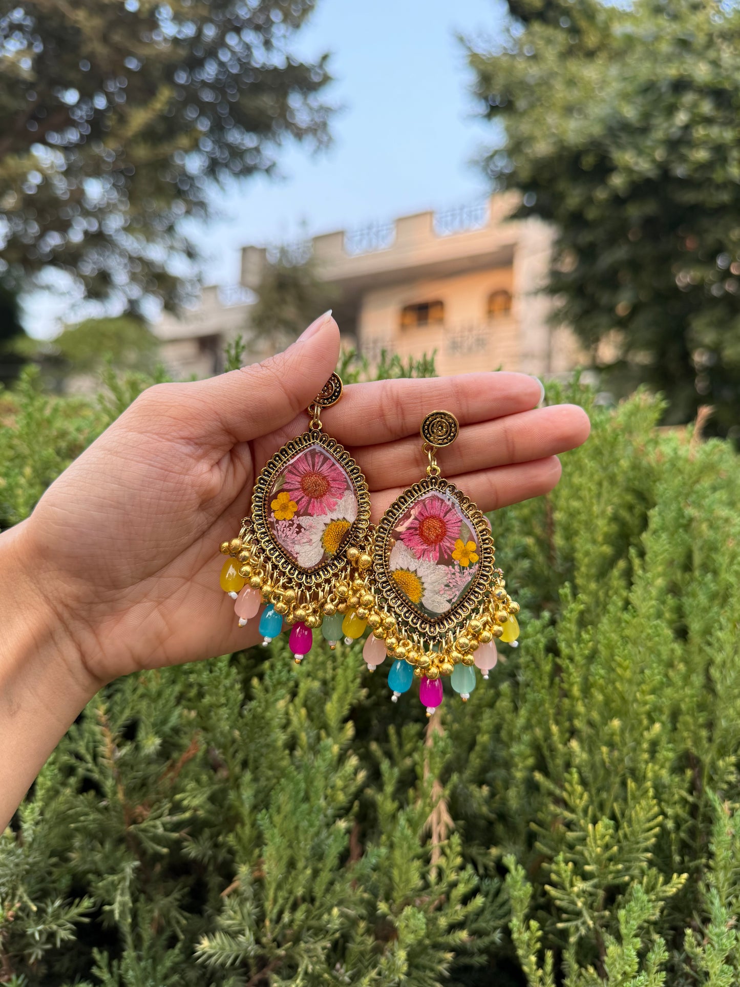 Rangoli jhumka