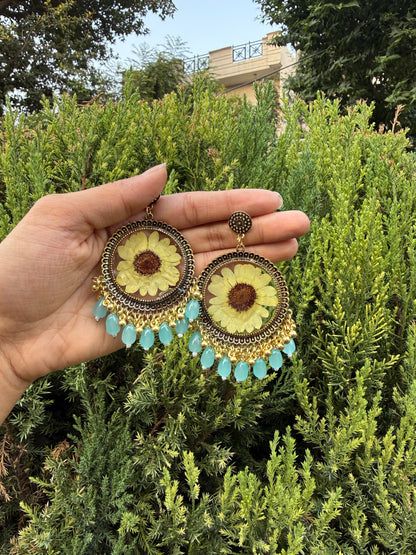 Real sunflower jhumkas