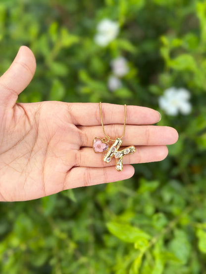 Evabloom initial necklace