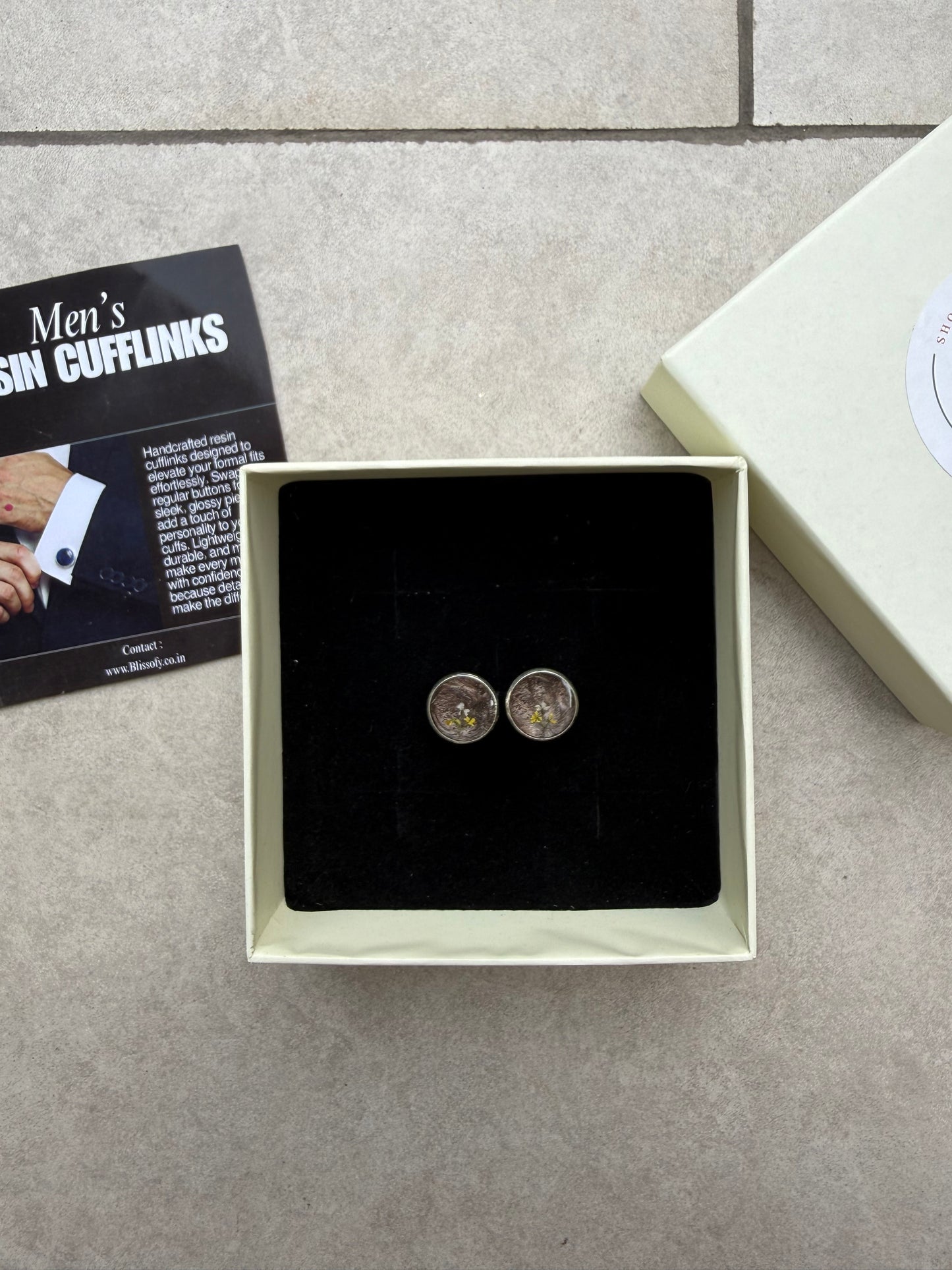Dusky bloom cufflink
