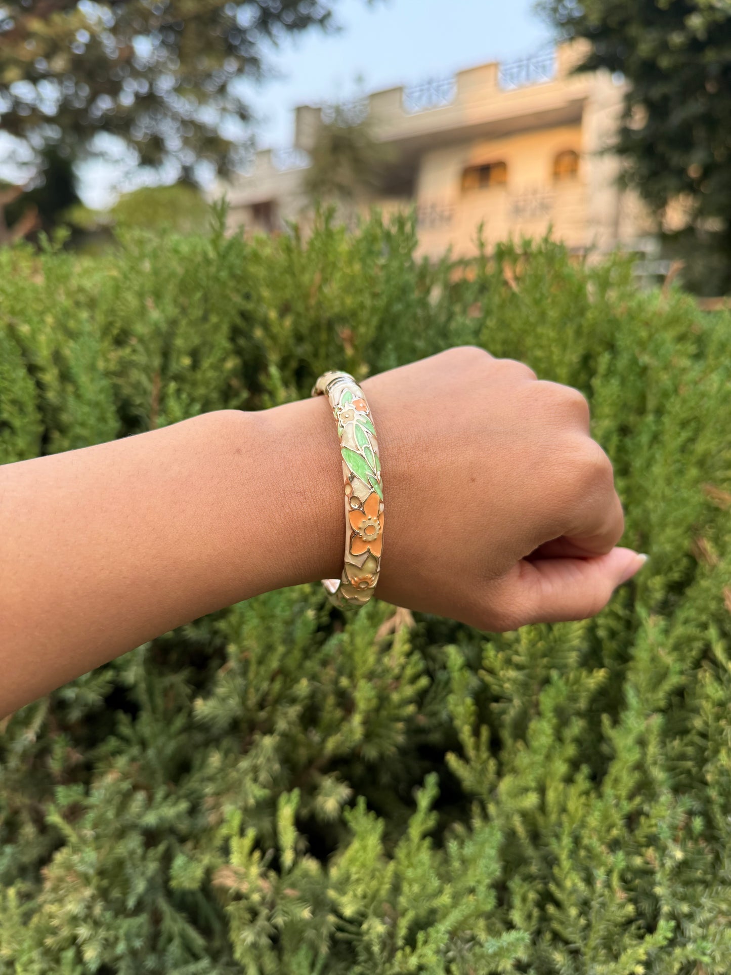 Pastel jhumka & bangle pair