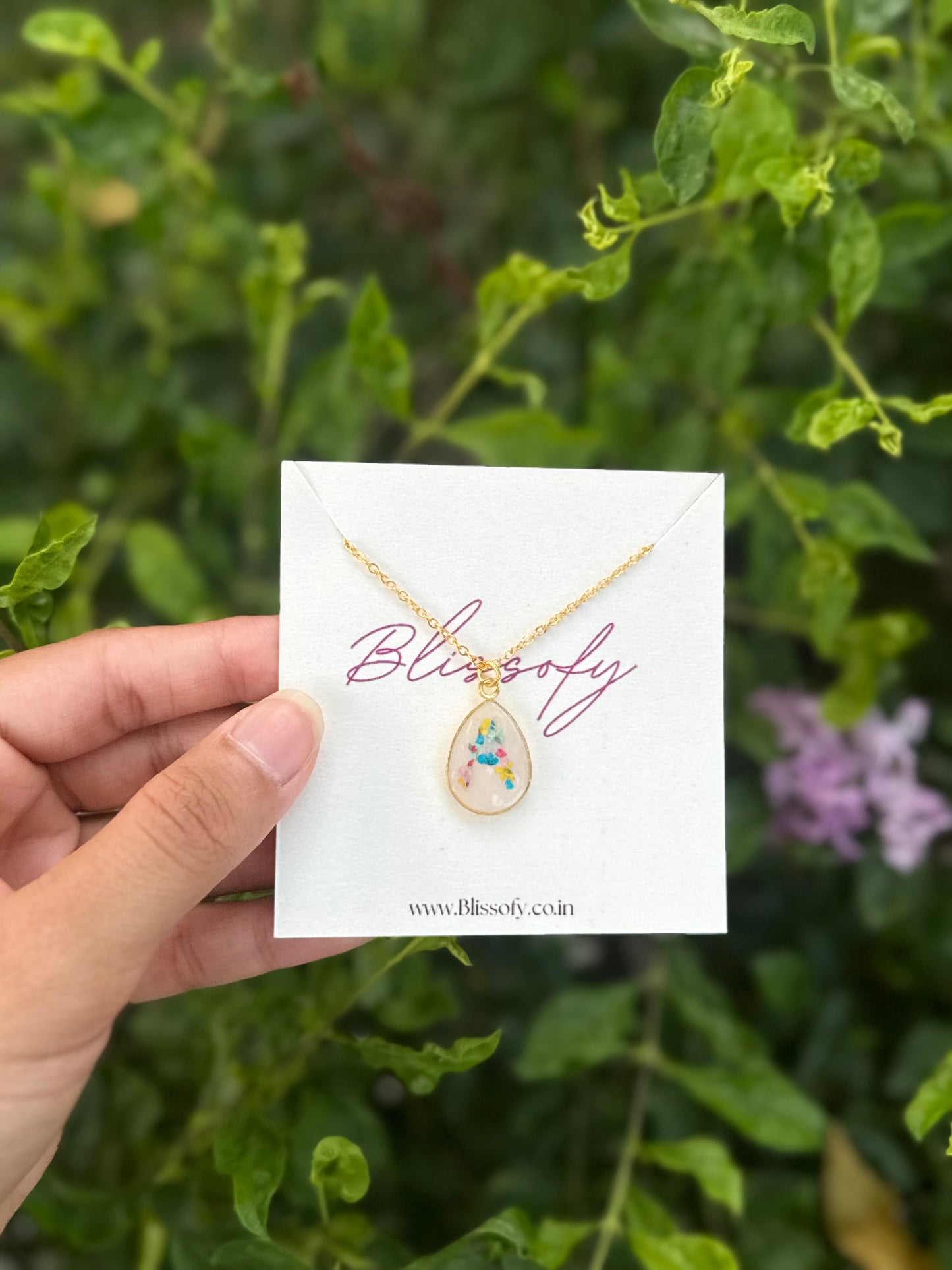 Secret initial flora necklace