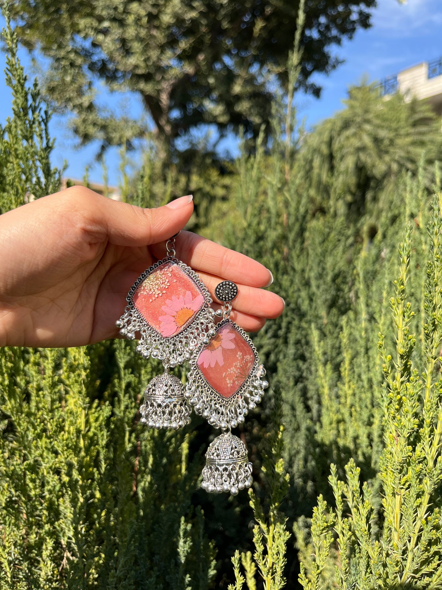 Prettiest pinkish Ghungroo jhumka