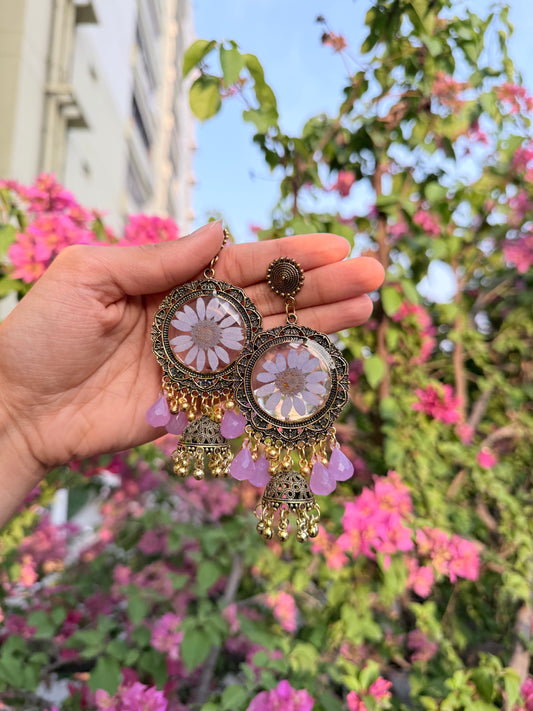 Lav daisy jhumka