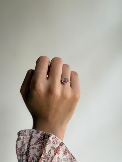 Flora heart ring