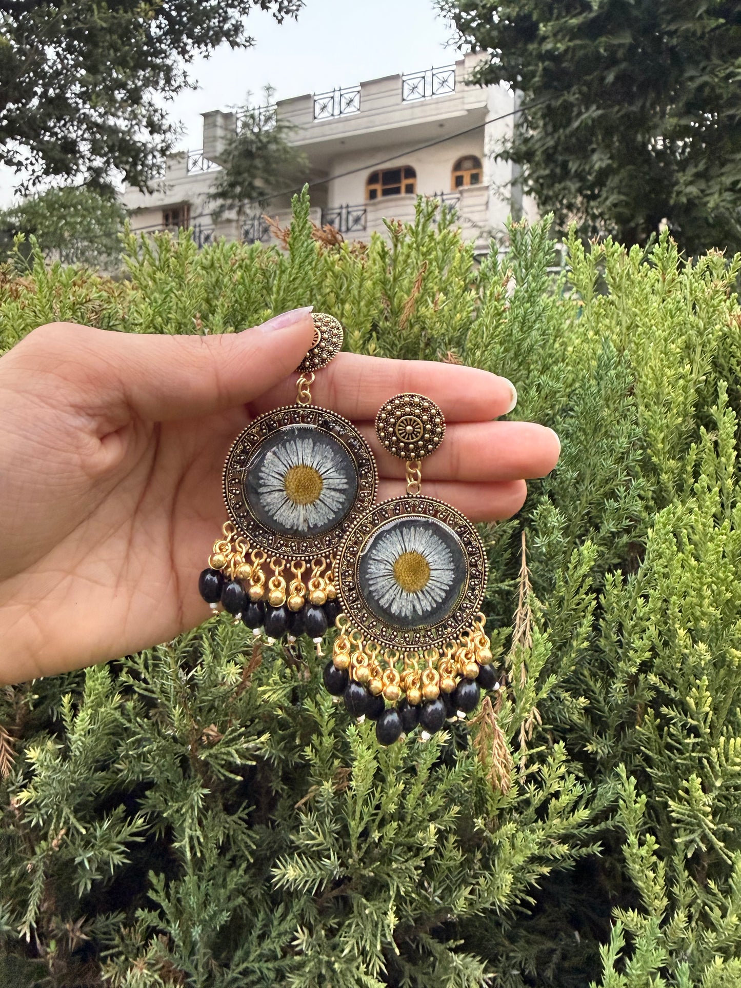 Prettiest black aster jhumka