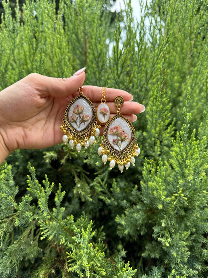 Pearly Jhumka & necklace set