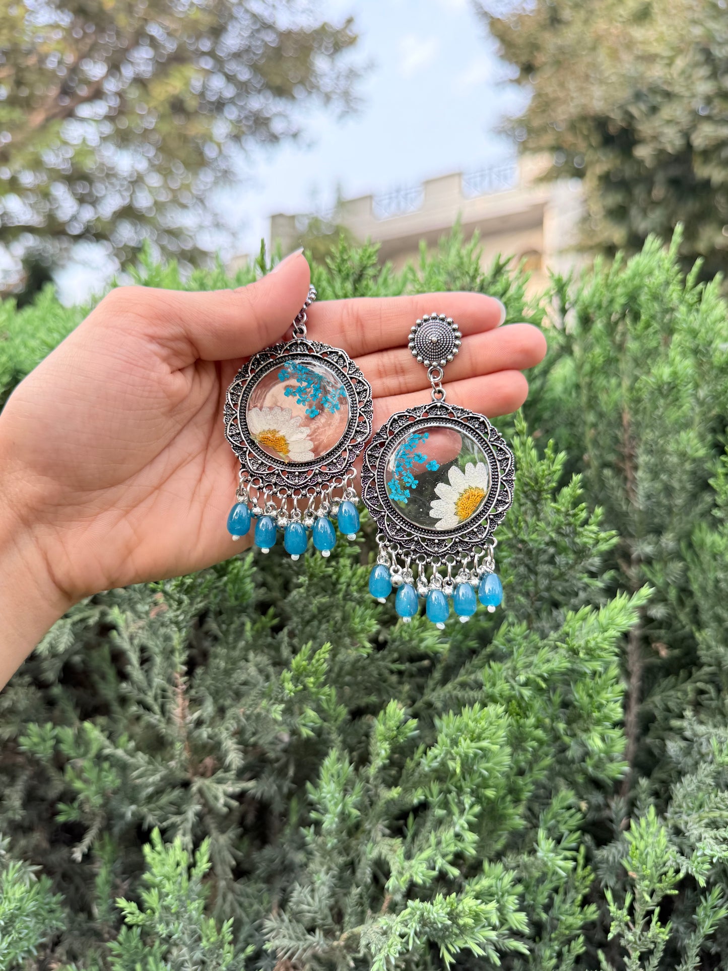 Elegant blue Jhumka