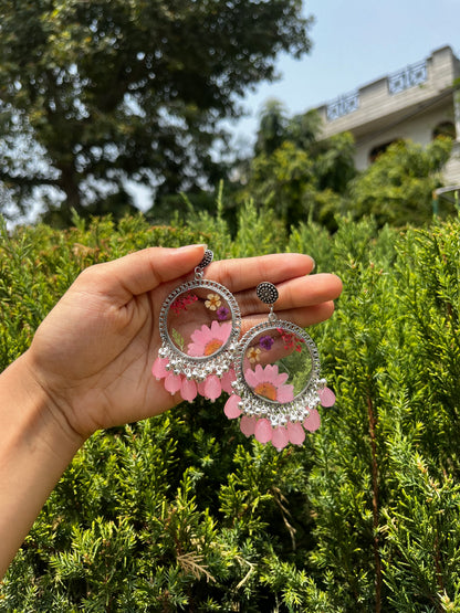 Pastel petal jhumkas