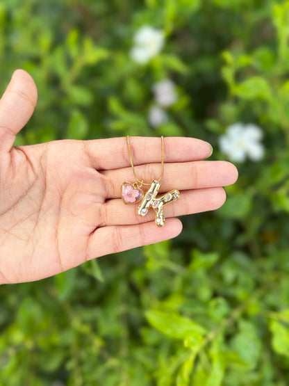 Evabloom initial necklace
