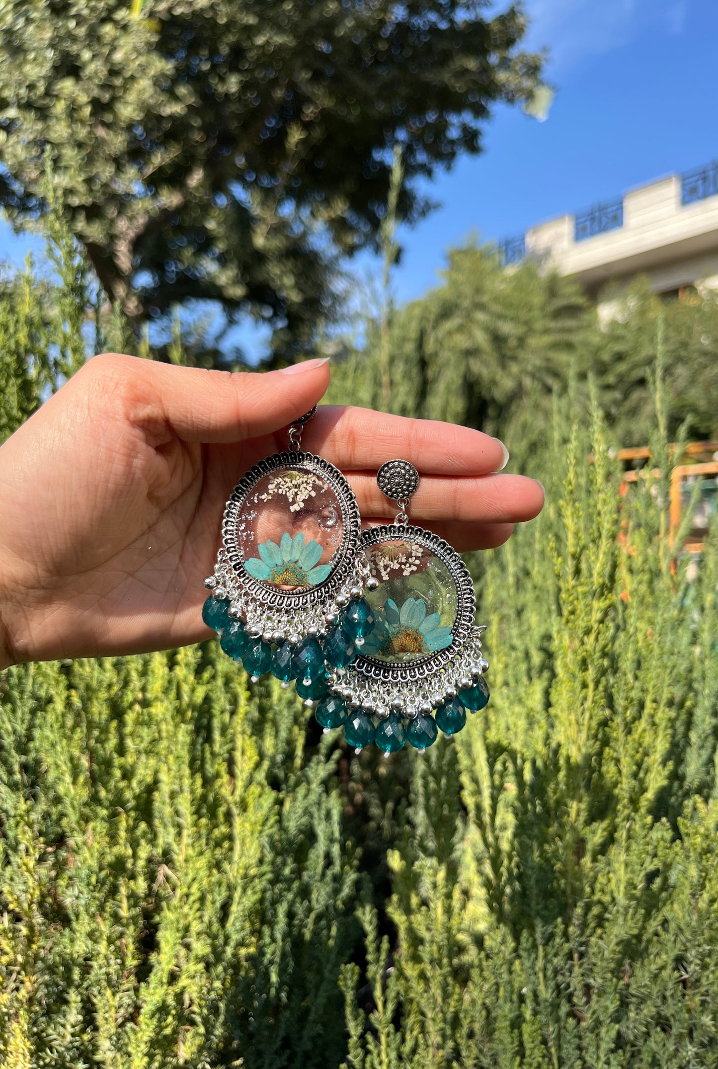 Prettiest teal green jhumka