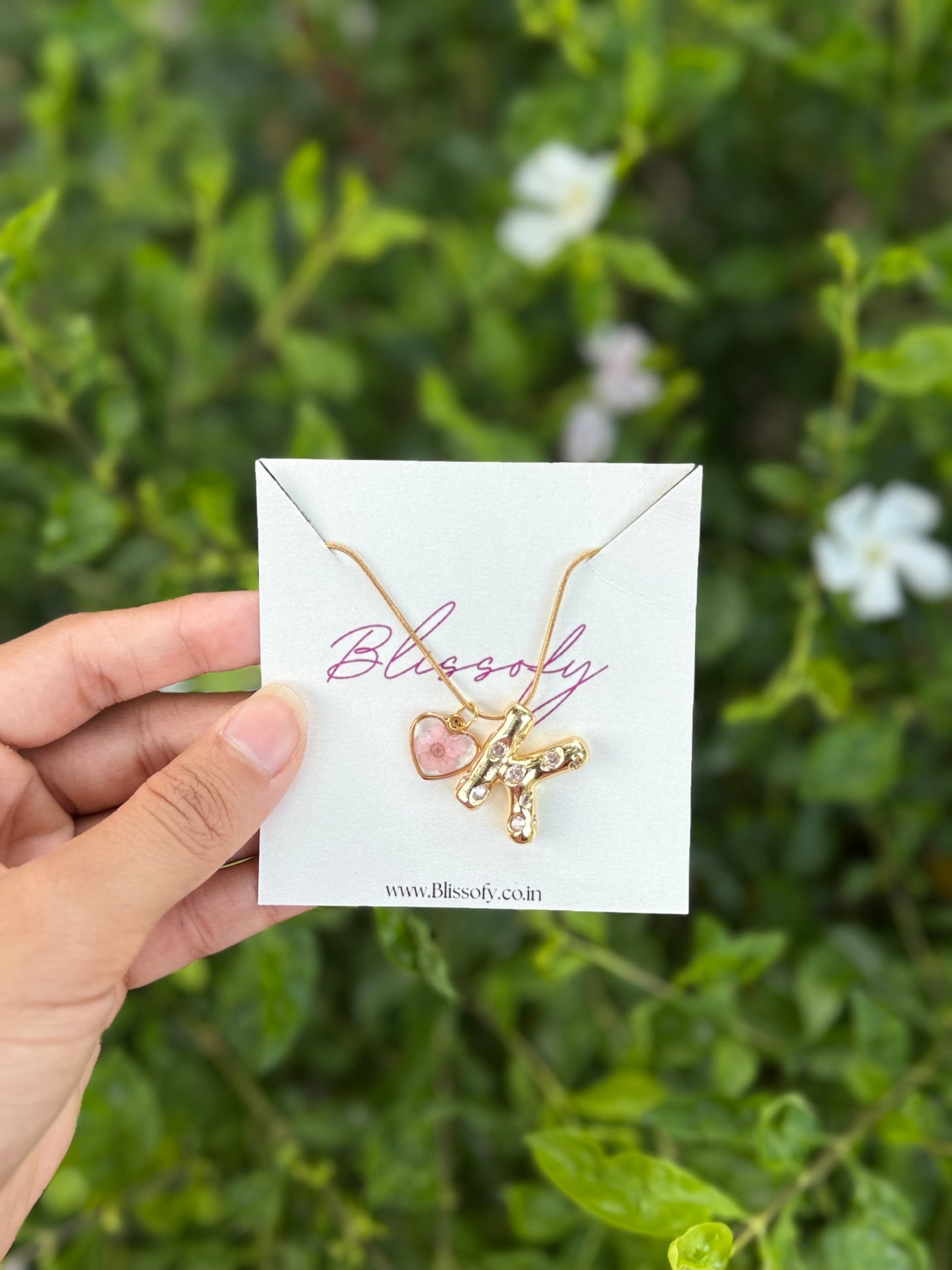 Evabloom initial necklace