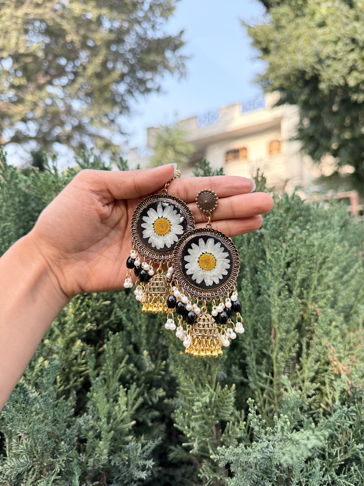 Black noor kashmiri jhumkas