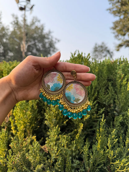 Blue fairy jhumka