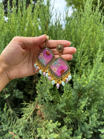 Raani pink jhumkas