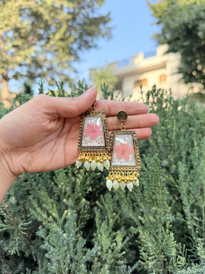 Cherry pearl jhumka