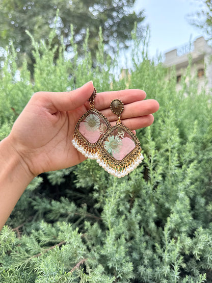 Elegant garden jhumkas