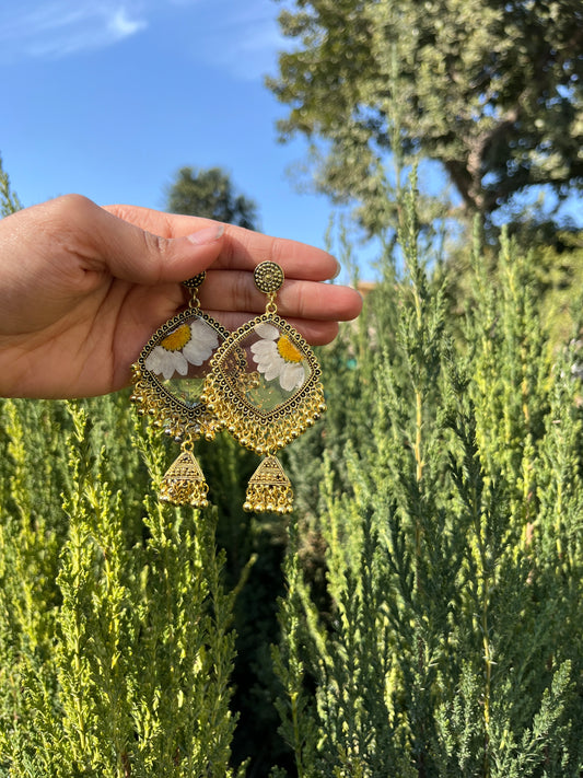 Elegant daisy ghungroo jhumka