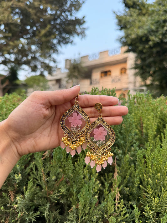 Peach mist jhumka