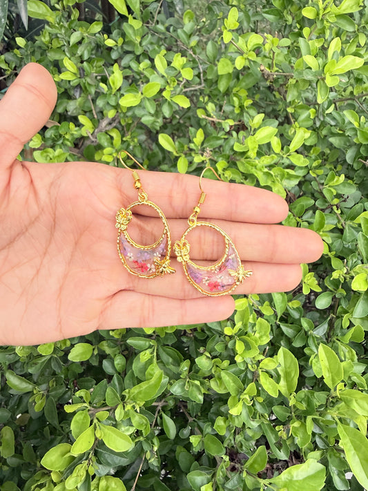 Soft petal earrings