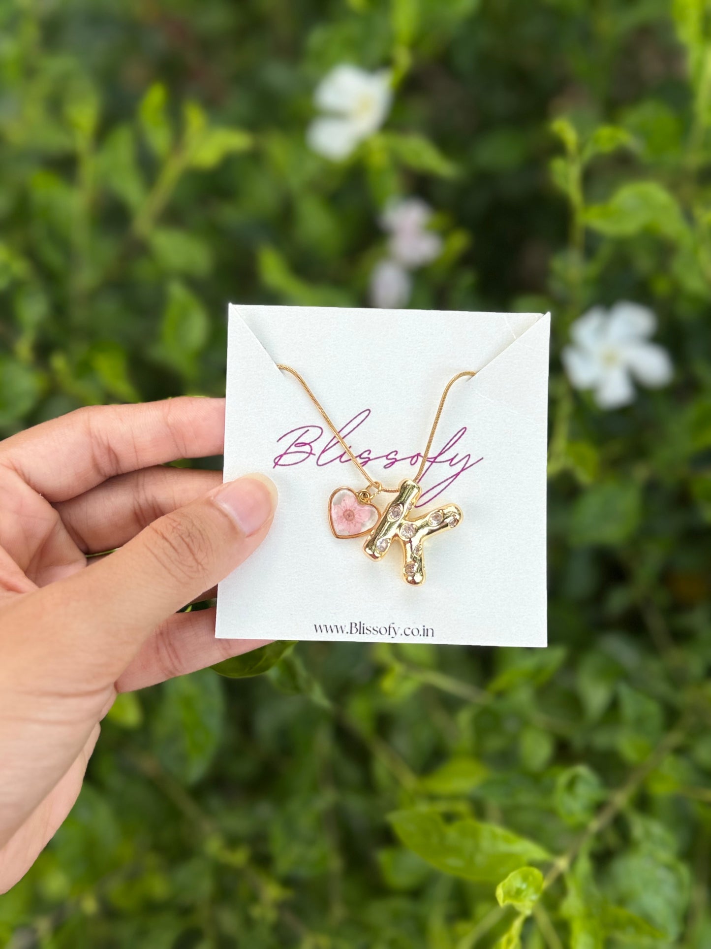 Evabloom initial necklace