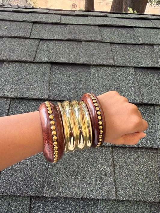 Wooden bangle stack